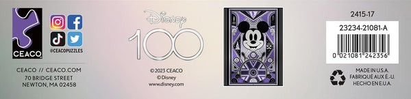 Ceaco - Disney's 100th Anniversary - Deco-Luxe Mickey - 500 Piece Jigsaw Puzzle