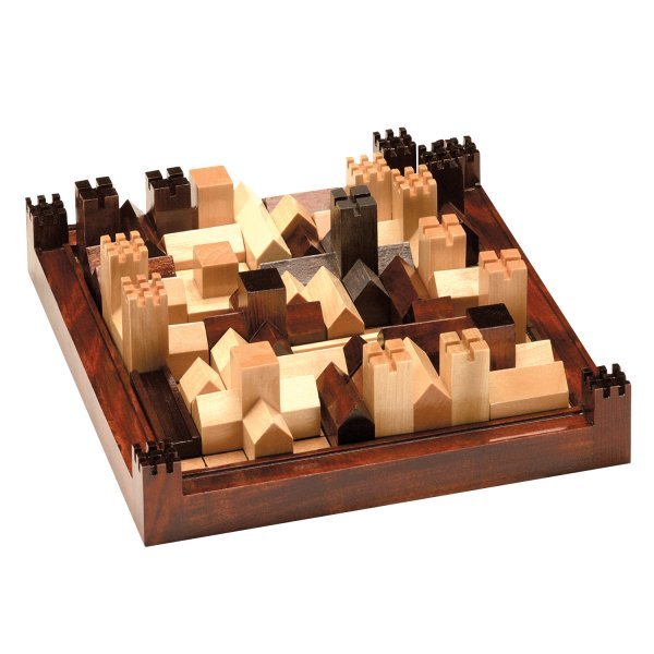 Family Games America - Cathedral Classic Edition - A Medieval Wooden Board Game of Strategy and Skill, 2 Player Ages 8+