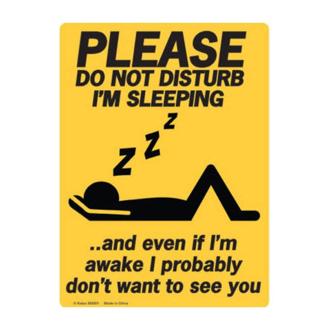 Please Do Not Disturb Metal Sign - Fun Tin Signs for Man Cave - Metal Dorm Room Decorations, Garage Signs, and Man Cave Signs