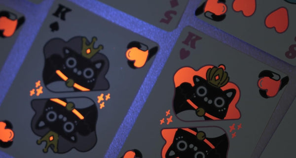 Bicycle Kawaii Cat Playing Cards – Cute Anime Feline Themed Deck with Custom Court Cards & Fluorescent UV Ink, Poker Size, Pink