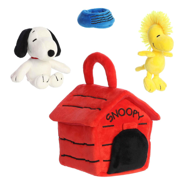 Aurora® Timeless Peanuts® Snoopy's Dog House Playset Stuffed Animal - Classic Characters - Lasting Memories - Multicolor 8 Inches
