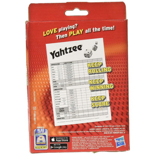 Hasbro Yahtzee Score Cards - Includes 80 Score Sheets For the Yahtzee Dice Game, 2+ Players Ages 8+