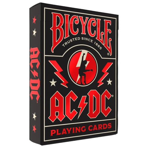 Bicycle ACDC Playing Cards, Features Iconic ACDC Song Titles and Band Designs, Red and Black, 1 Deck