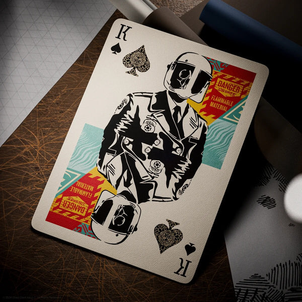 theory11 OBEY Red Edition Premium Playing Cards, Poker Size Standard Index