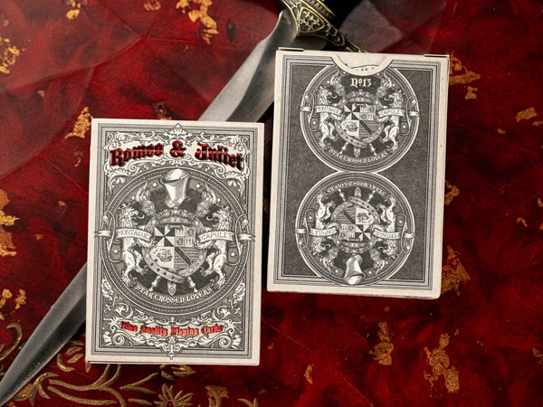 Kings Wild Project Romeo & Juliet Luxury Playing Cards - Standard Edition, Poker Size, Custom Index, Collectible Deck with Custom Hand-Ink Court Cards & Intricate Two-Way Seal Back Design