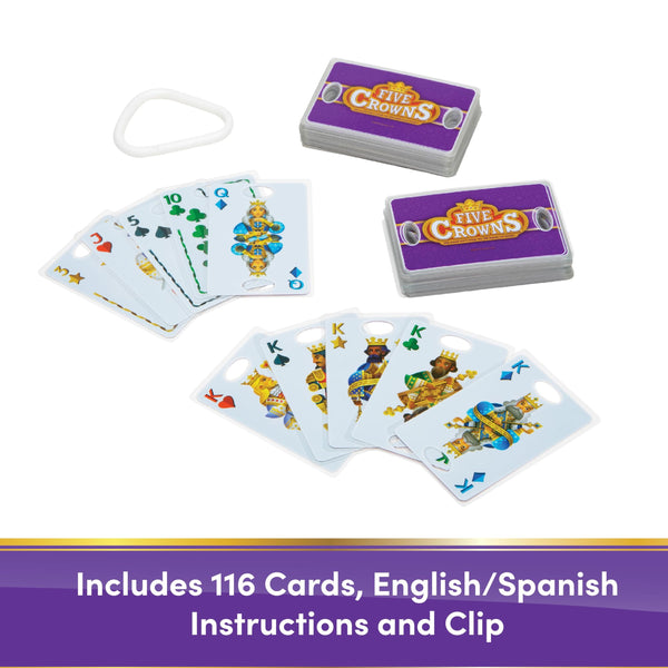 PlayMonster Five Crowns Waterproof Cards Games – Pool, Summer Toys, Pool Games, Family Game Night, The Game isn’t Over Until The Kings Go Wild!, 5 Suited Rummy Style Card Game, Ages 8+