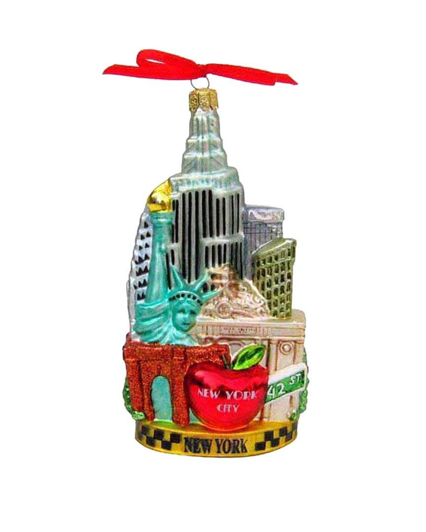 Noble Gems New York City Glass Cityscape Christmas Ornament C4055 Decoration New