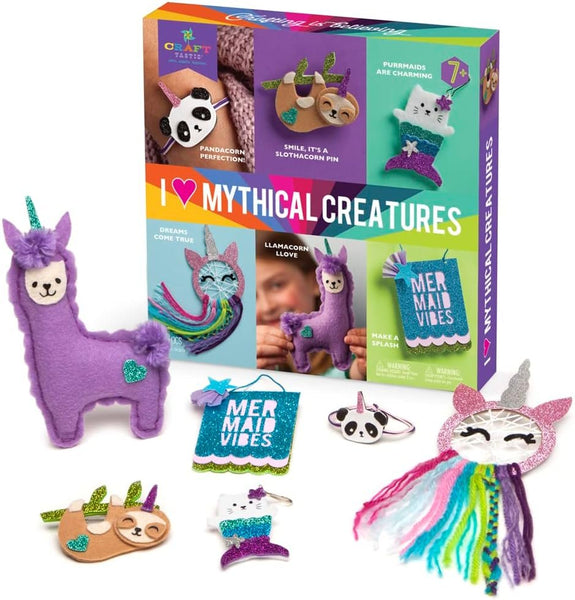Craft-tastic – I Love Mythical Creatures Kit – Craft Kit Includes 6 Projects Featuring Mythical Creatures
