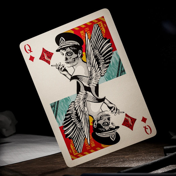 theory11 OBEY Red Edition Premium Playing Cards, Poker Size Standard Index