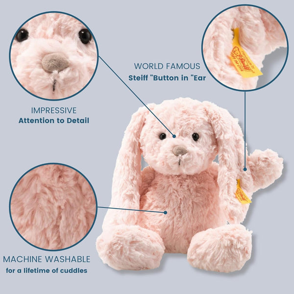 Steiff Tilda Rabbit: Premium Stuffed Animal (Pink, 12"), Soft & Cuddly Plush Toy for Kids