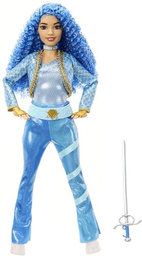 Mattel Disney Descendants: The Rise of Red Fashion Doll & Accessory - Princess Chloe Charming, Daughter of Cinderella with Movie-Inspired Clothes & Sword, Ages 4+