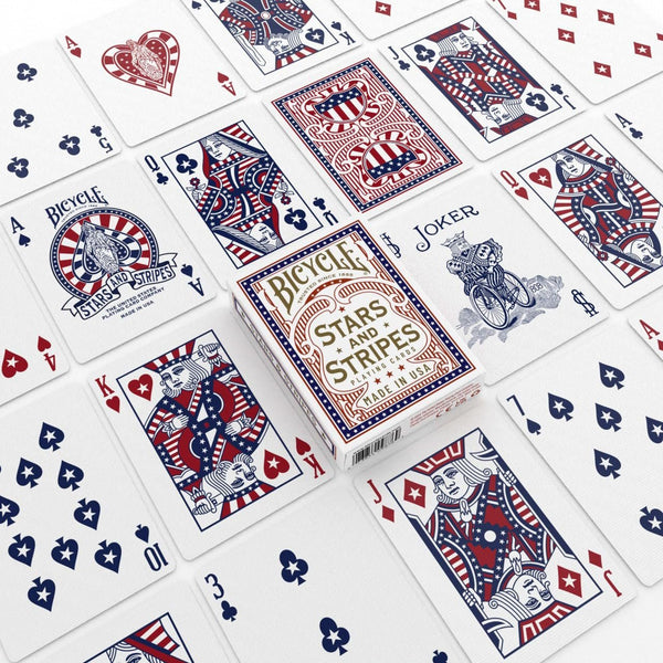 Bicycle Stars and Stripes Playing Card, Patriotic American Flag Design, Poker Size Standard Index