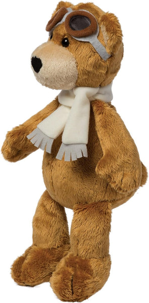 Manhattan Toy Aviator Teddy Bear 12" Stuffed Animal Plush with Soft Goggles and Scarf