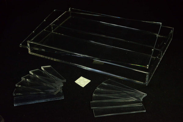 Carat X4x2 Card Case for 8 Playing Card Decks - Strong Clear Acrylic Magnet Seal