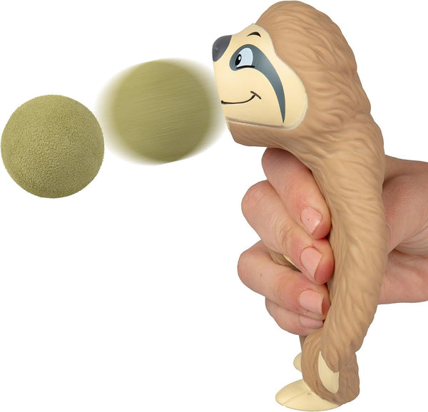 Hog Wild Sloth Popper Toy - Shoot Foam Balls Up to 20 Feet - 6 Balls Included - Age 4+