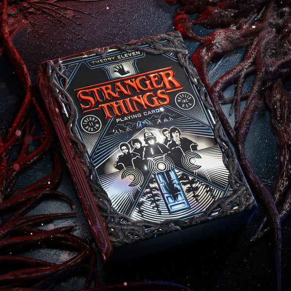theory11 Stranger Things Hive Mind Playing Cards, Special Edition Deck, Poker Size Custom Index, Holographic Foil and Embossed Tuck Box