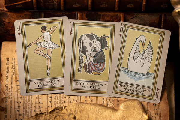 Kings Wild Project 12 Days Of Christmas Luxury Playing Cards - Standard Edition, Festive Holiday Themed Collectible Christmas Deck, Poker Size Custom Index