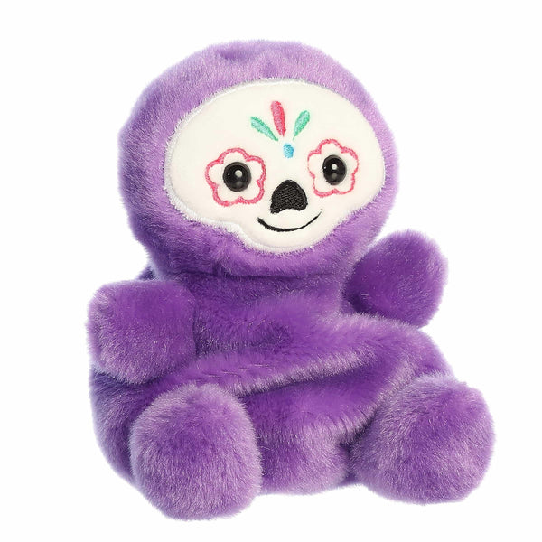 Aurora® Spooky Palm Pals™ Sonia Sugar Skull™ Stuffed Animal - Fun Collectible Plush for Kids and Adult Collectors - Perfect for Halloween Decorations and Gifts - Purple 4.5 Inches