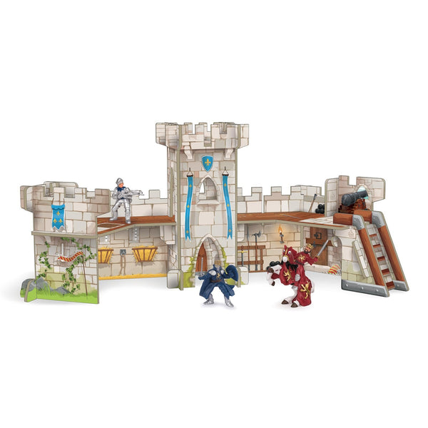 Papo Mini Knights Castle (33107) - Medieval Castle Toy Playset with Walls and Towers for Imaginative Play - Collectible Toy for Boys and Girls, Ages 3+