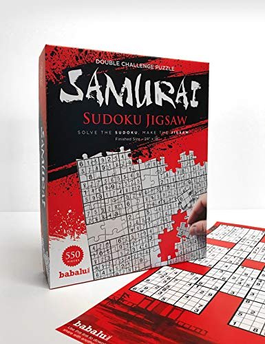 Dual Challenge Sudoku Crossword Jigsaw Puzzle - 550 Piece 2-in-1 Puzzle Game for Adults Families