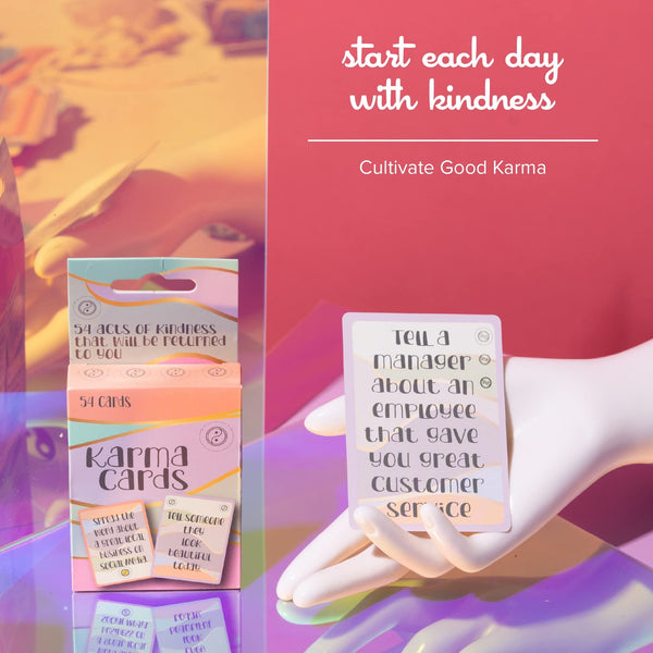 Karma Card Set - 54 Fun Playing Cards for Acts of Kindness - Good Karma Tarot Deck - 54 act of Kindness That Will Return to You