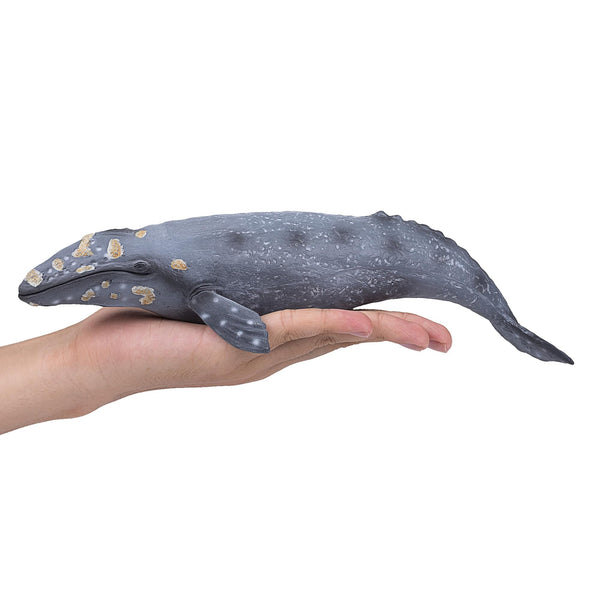 MOJO Large Grey Whale Realistic International Wildlife Toy Replica Hand Painted Figurine (387280)