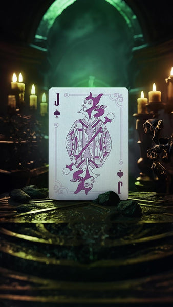 Bicycle Disney Villains Playing Cards - Features 12 Disney Villains Including Scar, Maleficent, Ursula, and More - Green or Purple Playing Cards (Colors May Vary)