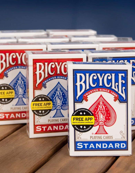 Bicycle Standard Playing Cards, Poker Size Standard Index, 12 Pack (6 Blue, 6 Red)