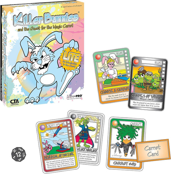 Playroom Entertainment Killer Bunnies Lite - An Introduction To The Quest for the Magic Carrot Game, 2-8 Players Ages 13+
