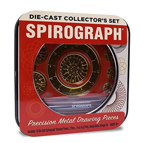 Spirograph Die-cast Collector’s Set, 14 Precision Metal Drawing Pieces, Ages 8+