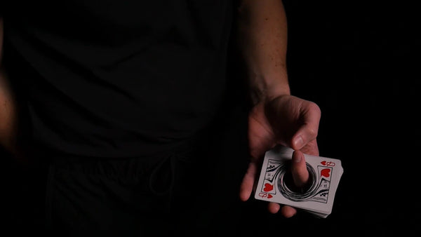 ORBIT Black Hole Playing Cards - Limited Edition Slimline Deck, B9 True Linen Finish by Cartamundi - Design by Joe Feldpausch & Daniel Schneider - Warped Face Design for Cardistry, Magic & Collectors