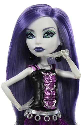 Monster High Booriginal Creeproduction Doll, Spectra Vondergeist Collectible Reproduction with Doll Stand, Diary & Pet Ferret Rhuen, Ages 6+