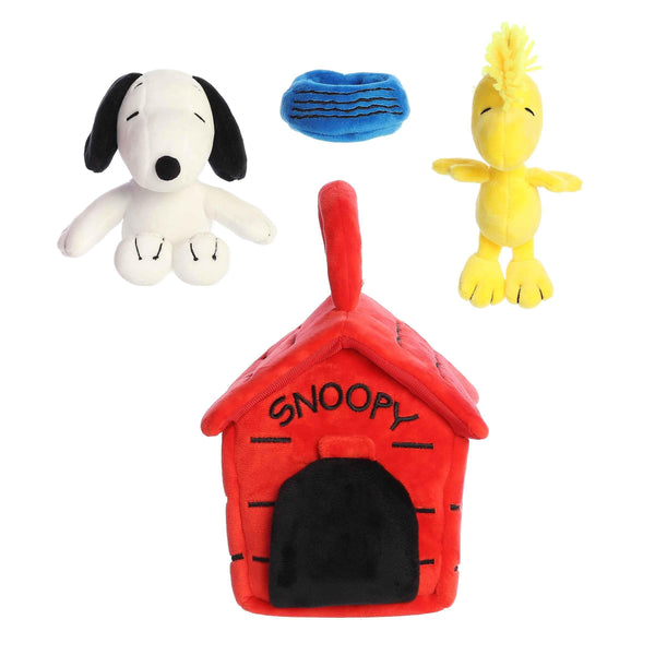 Aurora® Timeless Peanuts® Snoopy's Dog House Playset Stuffed Animal - Classic Characters - Lasting Memories - Multicolor 8 Inches