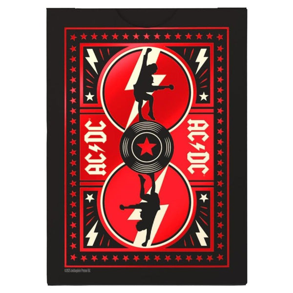 Bicycle AC/DC Playing Cards, Features Iconic ACDC Song Titles and Band Designs, Red and Black, 1 Deck