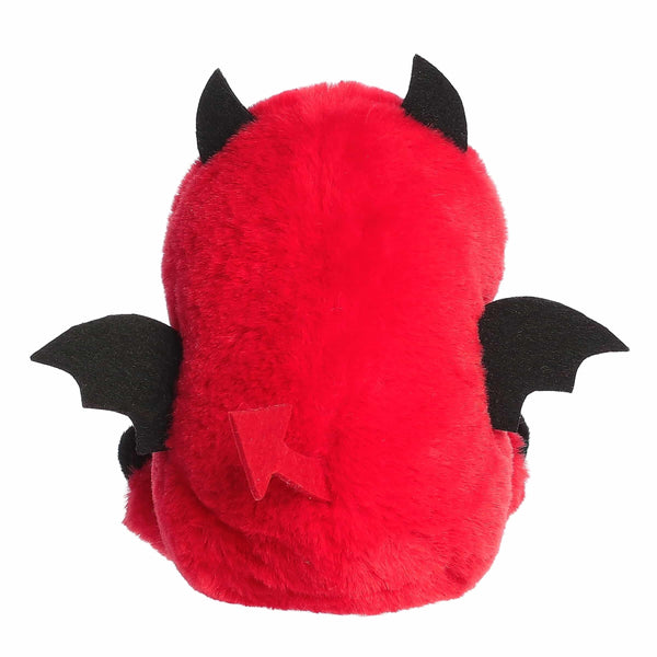 Aurora® Spooky Rolly Pet™ Danny Devil™ Stuffed Animal - Compact Size for On-The-Go Fun - Perfect for Halloween Decorations and Gifts - Red 5 Inches
