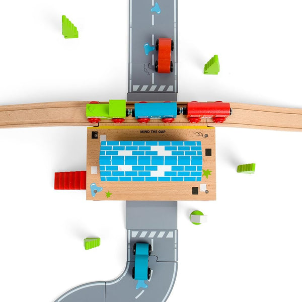 Bigjigs Rail, Overground Station, Wooden Toys, Bigjigs Train Accessories, Wooden Train Shed, Train Toys, Wooden Shed, Wooden Toys for 3 4 5 Year Olds