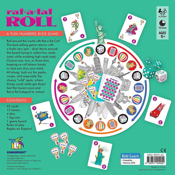 Gamewright Rat-A-Tat Roll Dice Game | 2-5 Players, Ages 6-15