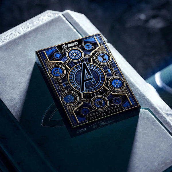 theory11 Avengers Blue Edition Premium Playing Cards - Marvel Studios' The Infinity Saga Deck, Poker Size Standard Index