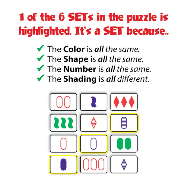 PlayMonster Set Giant Card Games for Kids - Jumbo Playing Cards, Matching Game, Learning Games, Fun Family Games, Game Night, Travel Games, Multi-Player Card Game of Visual Perception, Ages 6+