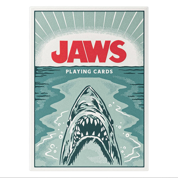 theory11 Jaws 50th Anniversary Playing Cards, Premium Poker Deck, Collectible 52-Card Set with Custom Artwork, Embossed Tuck Box