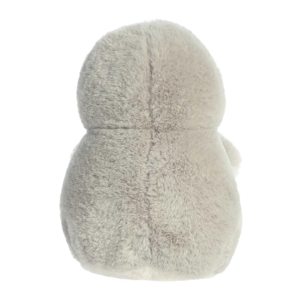 Aurora® Festive Pompom Penguin™ Pompom™ with Christmas Tree Stuffed Animal - Vibrant Companions - Endless Fun - Gray 8 Inches