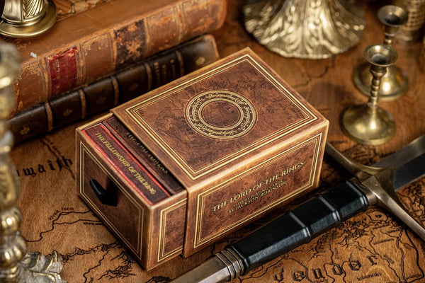 Kings Wild Project The Lord of the Rings Mixed Half Brick, Non Gilded 6-Deck Luxury Playing Cards Set with Custom Draw-Slide Box, Premium Collectible Inspired by J.R.R. Tolkien’s Middle Earth