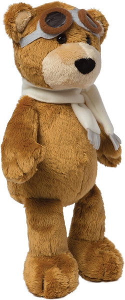 Manhattan Toy Aviator Teddy Bear 12" Stuffed Animal Plush with Soft Goggles and Scarf