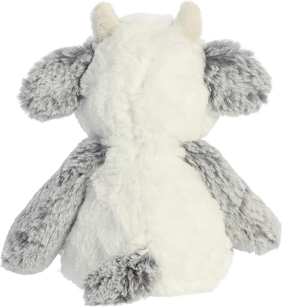 Aurora® Snuggly Sweet & Softer™ Cow Stuffed Animal - Comforting Companion - Imaginative Play - White 9 Inches