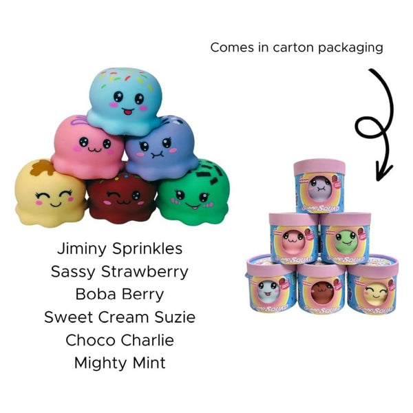 Kalan Scoop Squad Choco Charlie - Cute Squishy Ice Cream Scoop Toy, Stress Relief Fidget Squeeze Toy for Kids & Adults