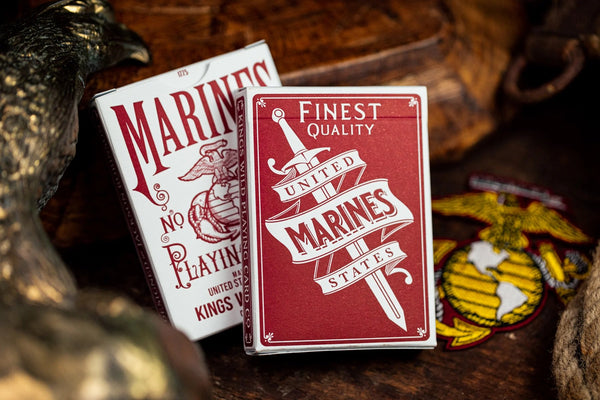 Kings Wild Project Marines Playing Cards – Standard Edition, Poker Size, Custom Index, Collectible Card Deck