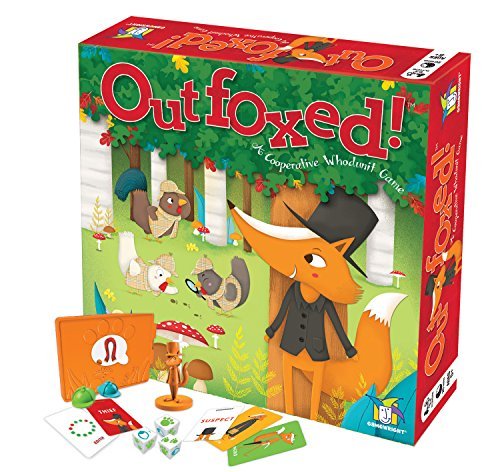 Gamewright Outfoxed! - A Cooperative Whodunit Game, 2-4 Players Ages 5+