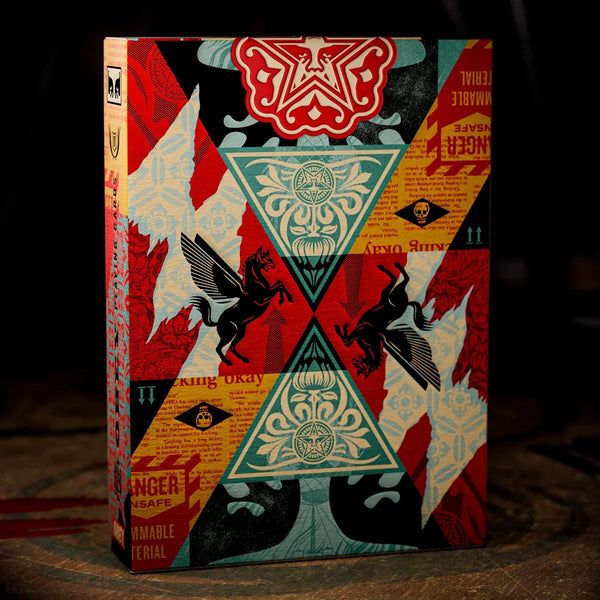 theory11 OBEY Collage Edition Premium Playing Cards, Poker Size Standard Index