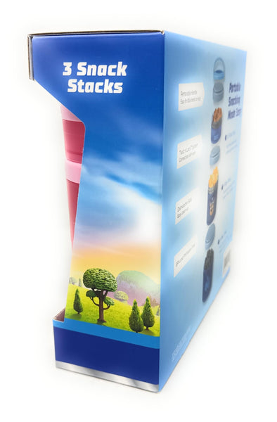 Whiskware Stackable Snack Containers for Kids & Toddlers – 3-Part Portable Snack Stacks with Nickelodeon Paw Patrol Design - School & Travel Friendly, BPA-Free Kid Lunch Organizer