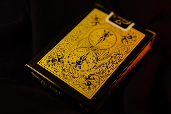 Bicycle Reverse Playing Cards (Yellow & Black) - Black Reversed Back USPCC Premium Deck for Magicians, Cardists & Collectors